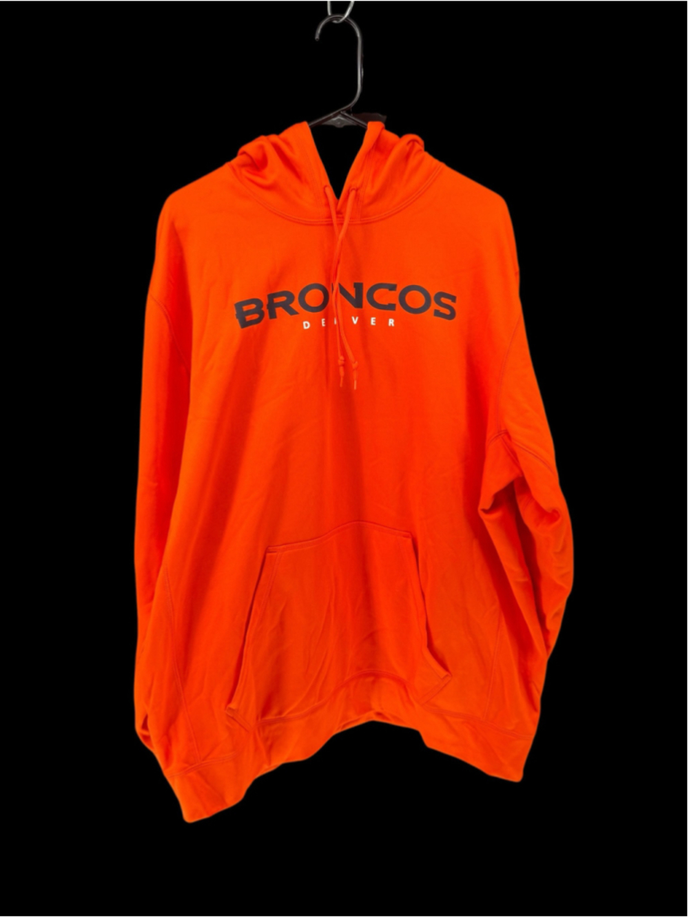 Men's Nike Denver Broncos Therma-Fit Hoodie Orange Black XXL